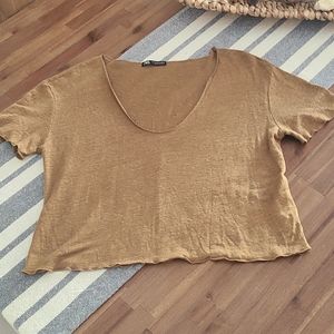 ZARA cropped tee